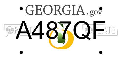 A487QF Georgia License Plate