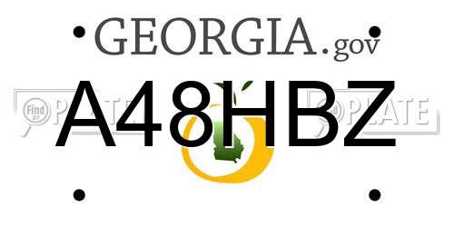 A48HBZ Georgia License Plate