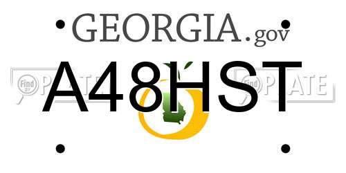 A48HST Georgia License Plate