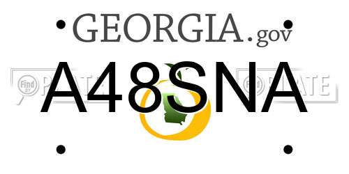 A48SNA Georgia License Plate