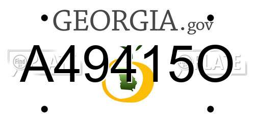 A49415O Georgia License Plate
