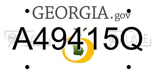 A49415Q Georgia License Plate