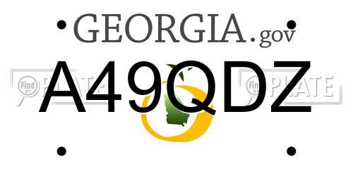 A49QDZ Georgia License Plate