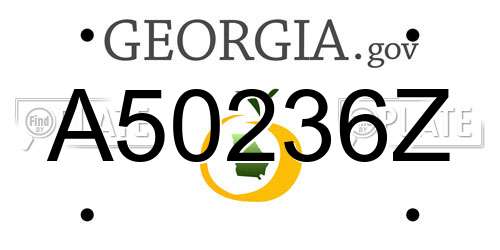A50236Z Georgia License Plate