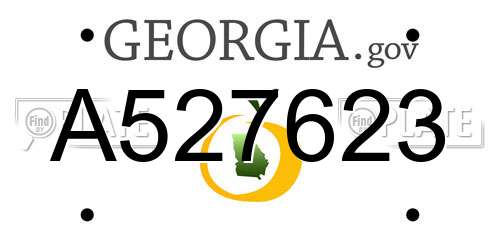 A527623 Georgia License Plate