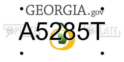 A5285T Georgia License Plate
