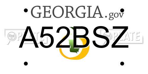 A52BSZ Georgia License Plate