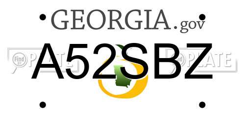 A52SBZ Georgia License Plate