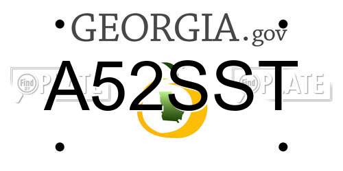 A52SST Georgia License Plate