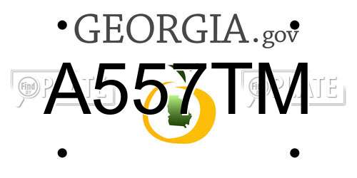 A557TM Georgia License Plate