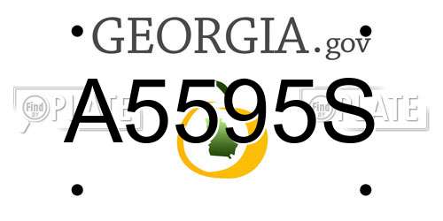 A5595S Georgia License Plate