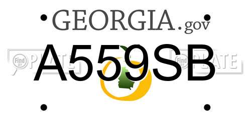 A559SB Georgia License Plate