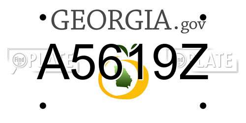 A5619Z Georgia License Plate
