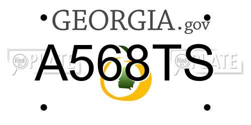 A568TS Georgia License Plate