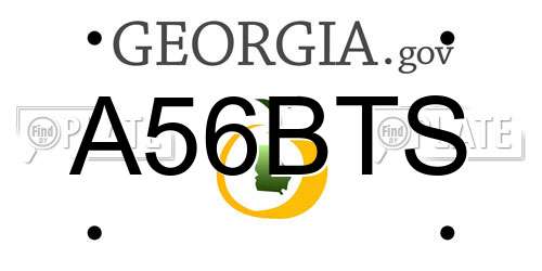 A56BTS Georgia License Plate
