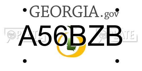 A56BZB Georgia License Plate