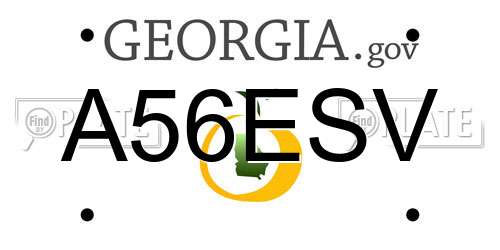 A56ESV Georgia License Plate