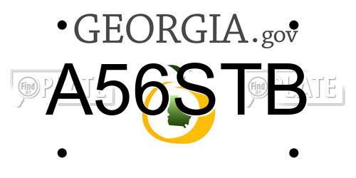 A56STB Georgia License Plate