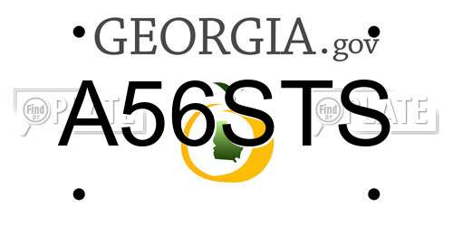 A56STS Georgia License Plate
