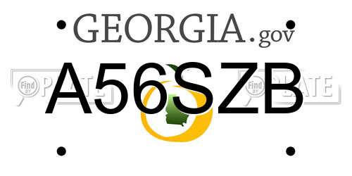 A56SZB Georgia License Plate