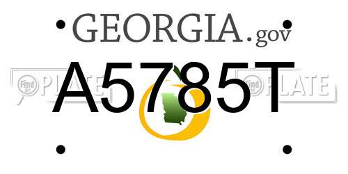 A5785T Georgia License Plate