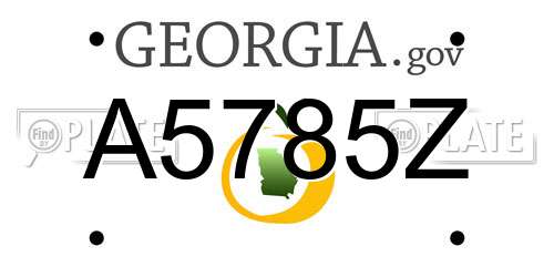 A5785Z Georgia License Plate
