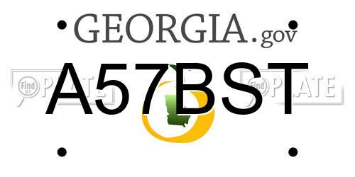 A57BST Georgia License Plate
