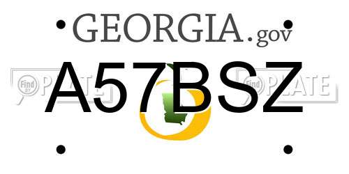 A57BSZ Georgia License Plate