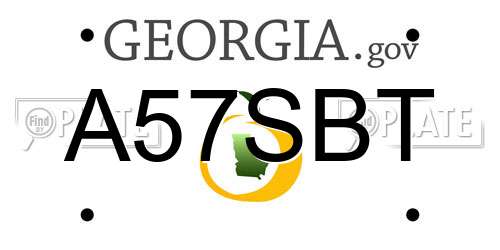 A57SBT Georgia License Plate