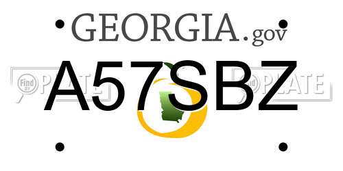 A57SBZ Georgia License Plate