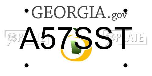 A57SST Georgia License Plate