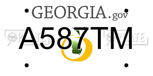 A587TM Georgia License Plate