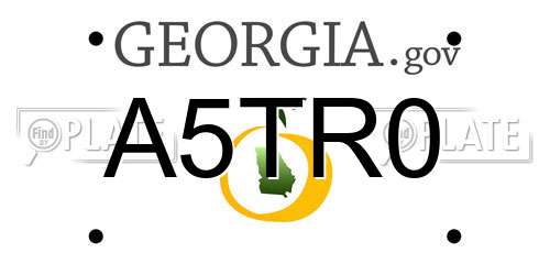 A5TR0 Georgia License Plate