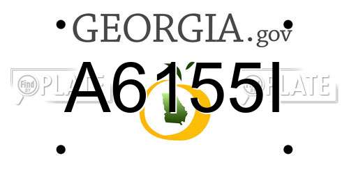 A6155I Georgia License Plate