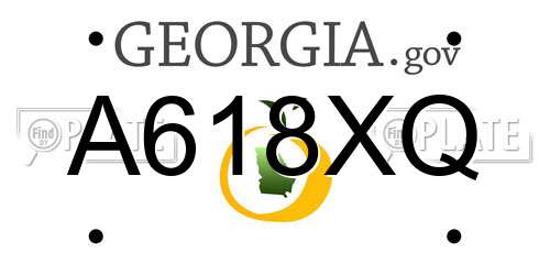 A618XQ Georgia License Plate