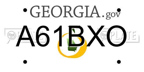 A61BXO Georgia License Plate
