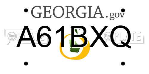A61BXQ Georgia License Plate
