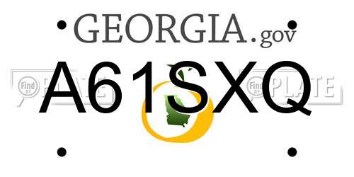 A61SXQ Georgia License Plate