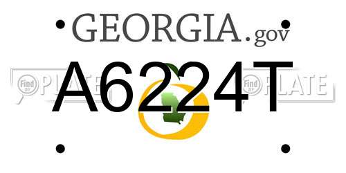 A6224T Georgia License Plate