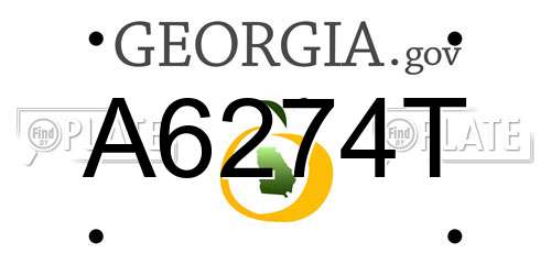 A6274T Georgia License Plate