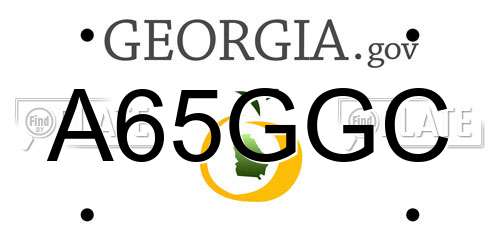 A65GGC Georgia License Plate