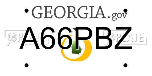 A66PBZ Georgia License Plate