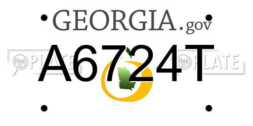 A6724T Georgia License Plate