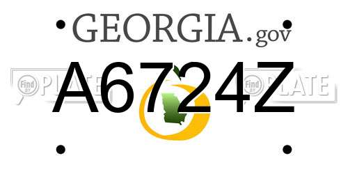 A6724Z Georgia License Plate