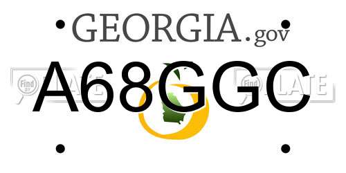 A68GGC Georgia License Plate