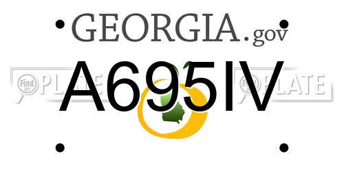 A695IV Georgia License Plate