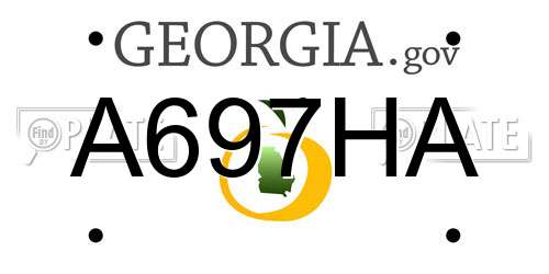A697HA Georgia License Plate