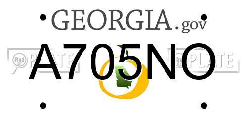 A705NO Georgia License Plate
