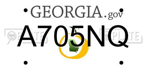 A705NQ Georgia License Plate