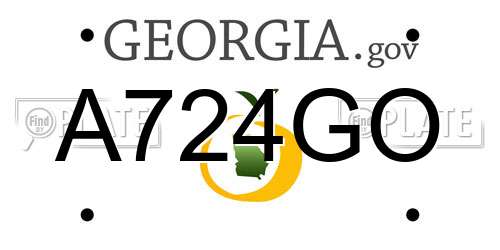 A724GO Georgia License Plate